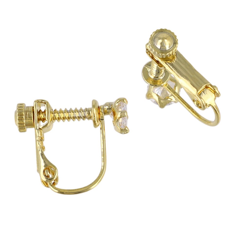 Sparkling CZ Clip On Earrings