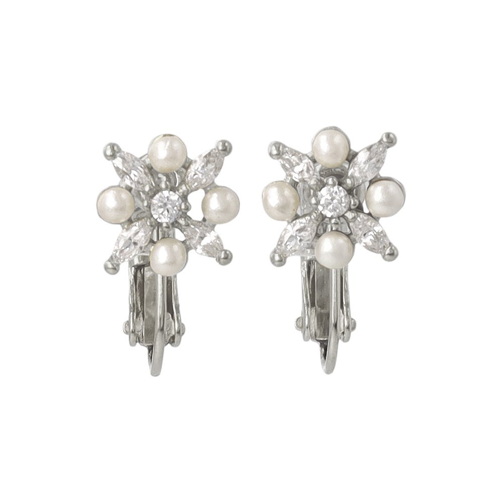 Embellished Flower Clip Ons